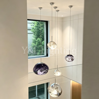 Lustre moderne en métal et acrylique, design créatif multi-têtes pour salon, salle à manger, villa, hôtel