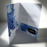 Carpeta de papel A4 Carpeta de soporte de archivo de presentación impresa personalizada con impresión de logotipo comercial
