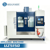 Mesin Bor CNC Vertikal UZ5150 3 Axis BT40 11kW 4000rpm 12 Alat ATC Sistem CNC GSK Pendingin Melalui Spindle Tapping Rigid