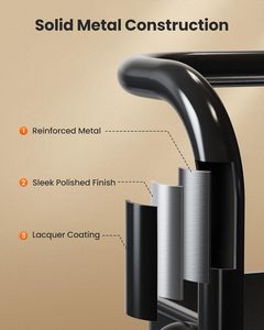 Kitchen <b>Trolley</b> Rolling <b>Serving</b> Storage Bathroom Salon Spa Organization Metal Mobile Cart Standing Shelf Folding Three-Tier - Product Image 3