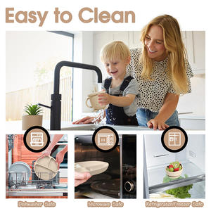 Haute qualité 17 pièces Silicone bébé alimentation ensemble avec plaque ronde avec couvercle bavoir bol cuillère fourchette tasse doigt brosse à dents pour enfants - Product Image 6