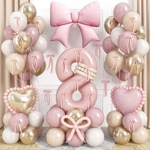 Palloncino in Foil a Forma di Cuore Opaco Colorato da 46 Pollici, Accessori per Scenografie, Giocattoli per Bambini, Palloncini a Cuore Rosa Crema con Elio - Product Image 5
