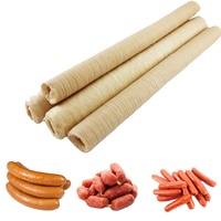 Boyaux de saucisses comestibles en collagène peuvent être fumés, cuits ou utilisés pour le barbecue
