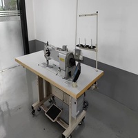 Machine à agrafer industrielle à double aiguille, à plateau plat, robuste, programmable, à engrenages, à roulements, informatisée, haute précision, avec lubrification automatique