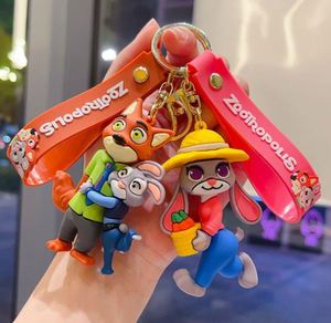 Porte-clés en PVC 3D, figurine de personnage de dessin animé Zootopia, film américain, décoration mignonne, souvenir, accessoires pour mini machine à griffes - Product Image 2