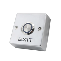 Bouton-poussoir d'extérieur électronique intelligent DFD 12V à anneau lumineux, en alliage de zinc, pour contrôle d'accès OEM