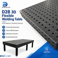 Table de soudage flexible 3D D28, plateau en fonte/acier nitridé, taille personnalisée pour la fabrication de structures en acier