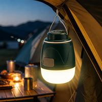 Lanterne LED rechargeable étanche IP65 200W, lumière portable d'extérieur avec 3 batteries de 1800mAh