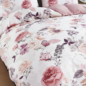 Ensemble de literie rose en stock en Pologne, 3 pièces, style shabby chic, housse de couette, livraison directe UE, prêt à être expédié - Product Image 4