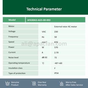 <b>Fans</b>-tech AF630A3-AG5-00-002 630mm Ventilation Precision <b>Computer</b> Room Air Conditioner Outdoor Unit Axial Flow <b>Fan</b> - Product Image 5