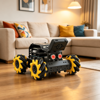 Coche Robótico Educativo Versátil Zetok con Ruedas Mecanum, Cámara Inteligente con Evitación de Obstáculos, IA, Movimiento Omnidireccional de 360°, Kit STEM