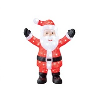 Lumière de Noël LED 3D en acrylique à commande manuelle IP44, blanc chaud, Père Noël, étanche, prise murale, décoration de jardin, patio extérieur