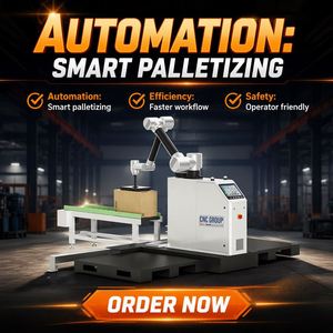 Palettiseur automatique mécanique à faible niveau de type poussoir pour cartons et sacs / Robot empileur automatique - Product Image 1