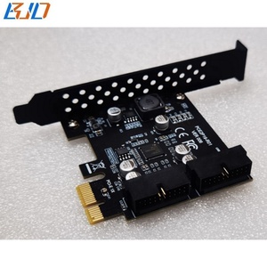مبيع بالجملة من المصنع محول USB3.0 19Pin إلى PCI-E 1X PCIe X1 بطاقة الناهض 5Gbps لتوسيع 4 USB Type-A Connector - Product Image 3