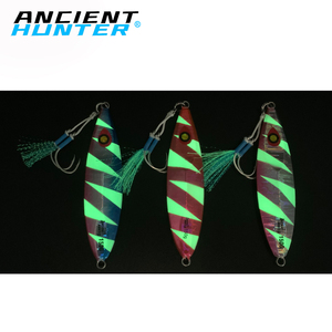 Cazador antiguo 1 unids/bolsa cebo lento Jigging máquina 150G láser luminoso Jigging cebo Metal Jigging cebo con gancho luminoso - Product Image 5