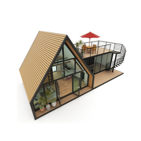 Structure triangulaire en acier et bois de conception moderne européenne Maison pour hôtel ou carport
