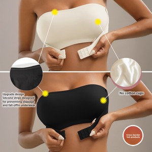 [Personalizzazione su Misura] <span class=keywords><strong>Reggiseno</strong></span> Senza Spalline con Chiusura <span class=keywords><strong>Frontale</strong></span> Push-up Stile Europeo e Americano, Top a Tubo Senza Cuciture per Donna - Product Image 1