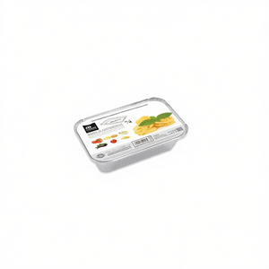 Convenient Disposable 14.5x12x4 cm Aluminum Foil <b>Box</b> Rectangle Shape with Foil Lid for <b>Takeaway</b> <b>Food</b> Storage - Product Image 1