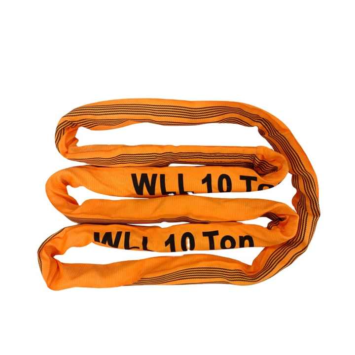 Heavyduty Round Lifting Sling 10 Ton Orange Endless Round bing