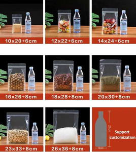 Sacchetti in poli trasparenti con fondo piatto per uso alimentare per imballaggi con chiusura lampo termosaldata in polvere prontamente disponibili - Product Image 3