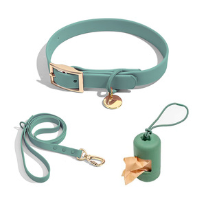 Collar y Correa Ajustables para Perro, Tamaño Pequeño, de PVC Suave, Impermeable, con Etiqueta de Nombre con Diseño de Animal y Porta Bolsas para Excrementos, Venta al Por Mayor - Product Image 3