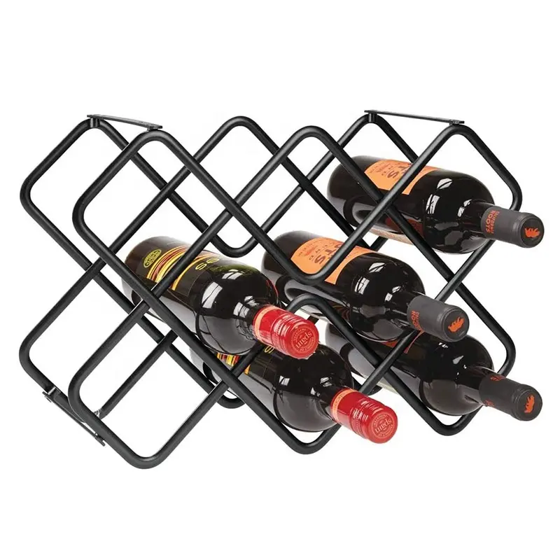 Bán Buôn Wine Bottle Rack Đứng Miễn Phí Giữ Rượu Kim Loại Wine Bottle Chủ Cho Nhà Bếp