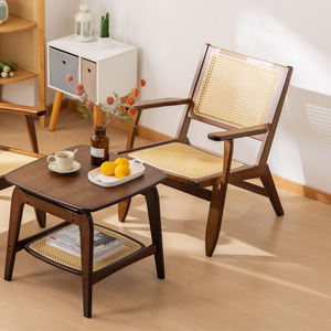Sillón Individual de Madera Maciza Hecho a Mano, Estilo Wabi Sabi, Silla de Salón Minimalista, Silla de Descanso - Product Image 2
