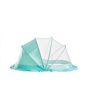 ZGBROTHERS Moustiquaires pliables personnalisées en bambou et bois pour bébés, nourrissons et enfants avec couverture anti-moustiques, yourte 128x65x50CM - Product Image 1