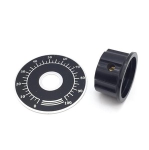 BONENS <b>Scale</b> Plate + Potentiometer Knob MF-A03 Dial Guitar <b>Mini</b> Effect Pedal Knobs 6mm Black - Product Image 4