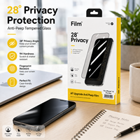 Boîte d'emballage personnalisée écologique pour protecteur d'écran de téléphone portable avec doublure en éponge, film en verre trempé, dossier en papier de vente au détail à suspendre