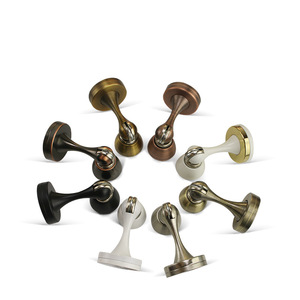 Tope de Puerta de Aleación de Zinc, Montaje en Pared, Acero Inoxidable Negro Metálico, Bronce Antiguo, Blanco, Diseño Moderno, Duradero - Product Image 3