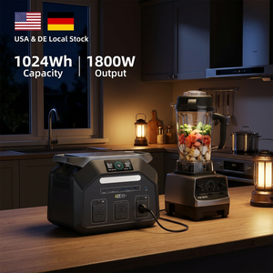 220v MPPT remote control Home Emergency Backup Power 1024wh LiFePO4 ac anker 1800w portable <b>solar</b> power station for Camping - Product Image 1