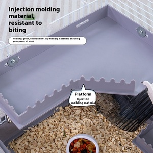 Grande <span class=keywords><strong>cage</strong></span> à hamster en plastique solide ensemble complet de 47 fournitures de base comprenant un nid d'ours doré villa simple double couche fermeture à bouton - Product Image 3