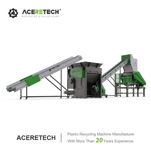 Automation AWS-PET Waste Plastic PET Bottle/Bottom Crushing Washing Drying Recycling Line