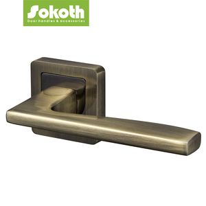 Ensemble de levier de porte en alliage de zinc avec Rosset carré Quincaillerie de poignée en aluminium pour meubles de maison - Product Image 3