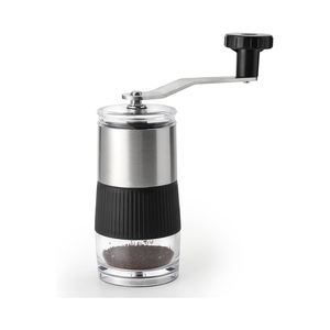 Moulin à café manuel portable en acier inoxydable personnalisé, petit moulin à café avec réglage de la finesse de broyage externe en céramique - Product Image 1