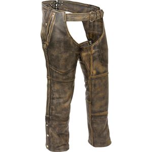 Chaps à doublure thermique marron en cuir 2025 pour hommes MLM5500 doublure thermique amovible pour vêtements de moto et de course automobile - Product Image 1