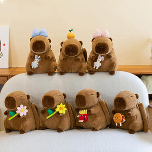 Dessin animé mignon peluche Mochilas De Capybara Capibaras Peluche coussin sacs sac à dos oreiller grande <span class=keywords><strong>couverture</strong></span> blanche pour Machine à griffes - Product Image 1