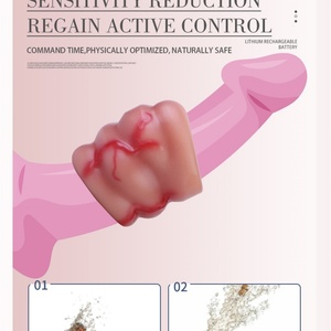 ปลอกอวัยวะเพศชายแบบหนา พร้อมห่วงรัด ปลอกซิลิโคนเสริมความสุข แบบรัดแน่น  ขายส่ง - Product Image 3
