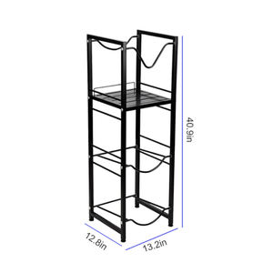 Système de stockage de bouteilles d'eau détachable de 5 gallons, support de rangement à 3 niveaux pour bouteilles d'eau avec distributeur de valve - Product Image 2