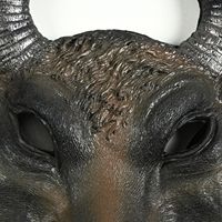 Masque de tête de buffle réaliste en mousse PU, réutilisable, écologique et amusant, idéal pour les fêtes d'Halloween, de Pâques et de carnaval - Vente chaude
