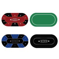 Tapis de jeu de poker multi-designs 120*60cm 2mm en tissu avec dos antidérapant en caoutchouc, zones de paris claires et surface en feutre durable
