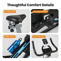 Vélo de spinning d'intérieur avec résistance progressive, porte-bouteille en aluminium, manivelle en fonte, écran LCD, pour salle de sport à domicile