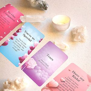Vente en gros de cartes d'oracle d'amour personnalisées, 54 cartes, jeu de tarot romantique, flamme jumelle, papier écologique, impression couleur intégrale - Product Image 5