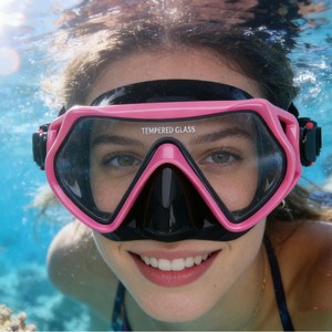Diving Mask With Anti Fog Feature Two <b>Windows</b> Universal Fit For Snorkeling And Diving - Product Image 2