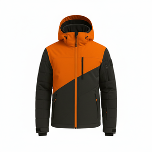 Veste de ski zippée personnalisée pour hommes et femmes, imperméable, coupe-vent, de haute qualité, avec capuche, pour temps froid - Product Image 1