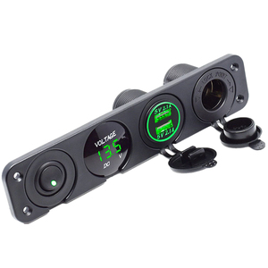 Panel de interruptor marino 4 en 1, 12V, 4,2A, cargador USB Dual, toma de corriente con interruptor basculante de encendido y apagado para coche, barco marino, RV - Product Image 1