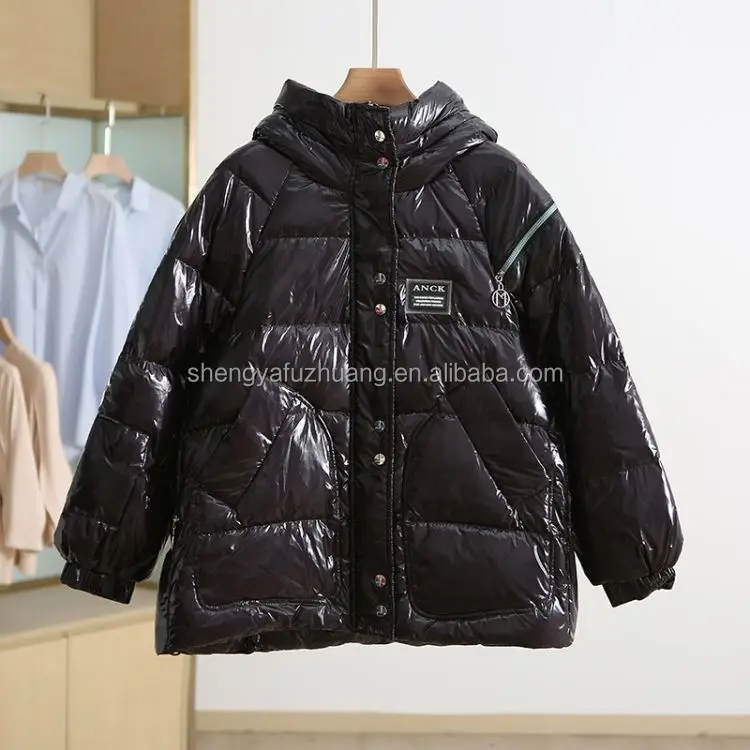 Wholesale women's hooded coat parka winter duck down coat keep warm winter down jacket for girls