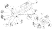 BONLUCK - Repuestos de Alta Calidad para Autobuses, Faro Delantero Nuevo, Ensamblaje de Faro 5002-50012-09/5002-50012-11 para Accesorios de Autobuses Turísticos