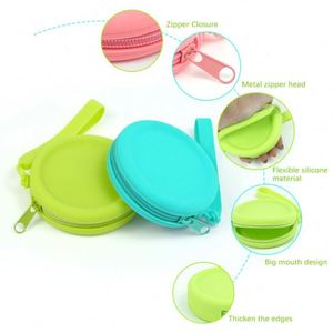 New Arrival Eco Friendly Fashion High Quality Silicone Coin Purse Mini Waterproof Zippered <b>Wrist</b> <b>Strap</b> Unisex for Daily Use - Product Image 6